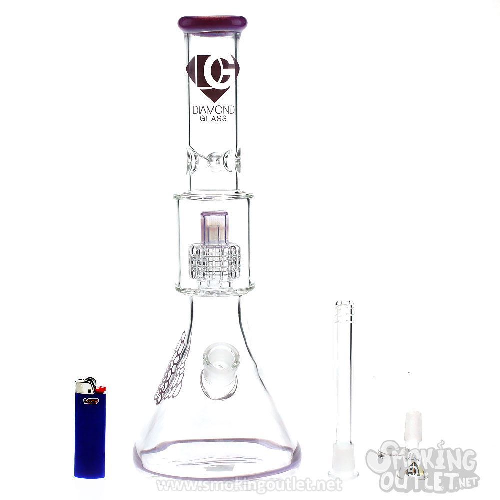 Triplex Beaker Bong by Diamond Glass Smoking Outlet