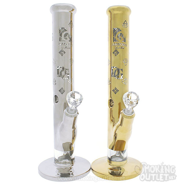 Fully Plated Louie Straight Tube by Diamond Glass