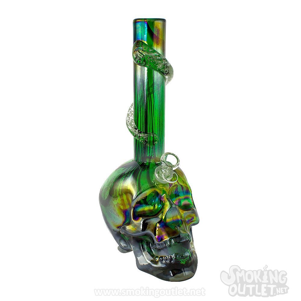 The Crystal Skull Soft Glass Bong Smoking Outlet
