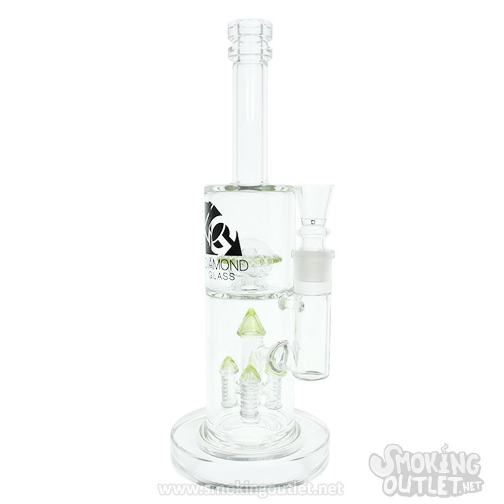 4Bullet and UFO Perc, Double Chamber Bong by Diamond Glass Smoking