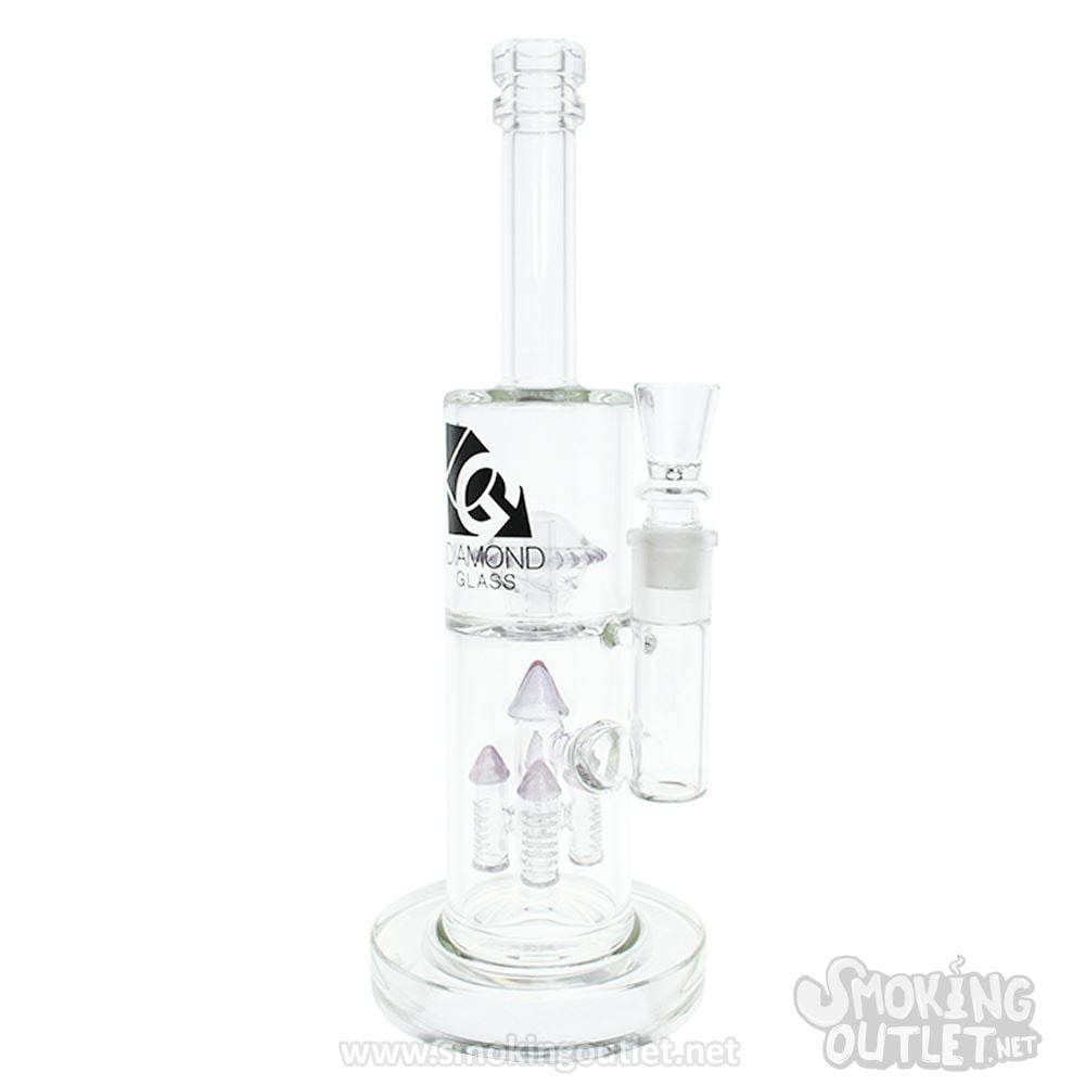4Bullet and UFO Perc, Double Chamber Bong by Diamond Glass Smoking