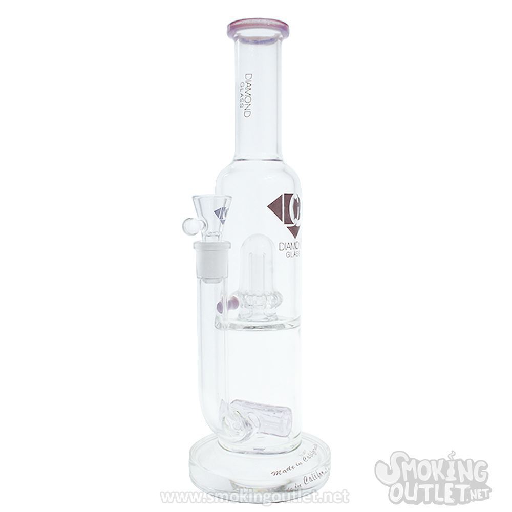 Barrel and UFO Dome Perc, Double Chamber Bong by Diamond Glass