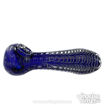  Blue Reticello Glass Spoon Pipe 