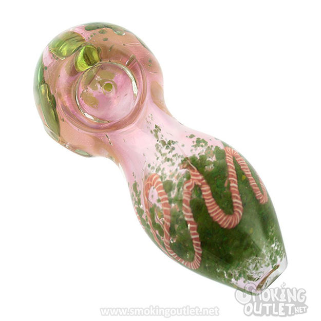   Candy Cane Apple Glass Spoon Pipe