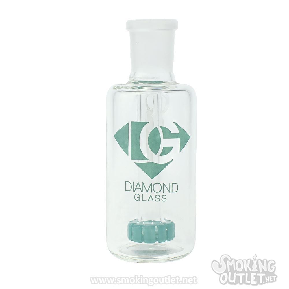 Colored Disc Perc 45° Ash Catcher by Diamond Glass Smoking Outlet