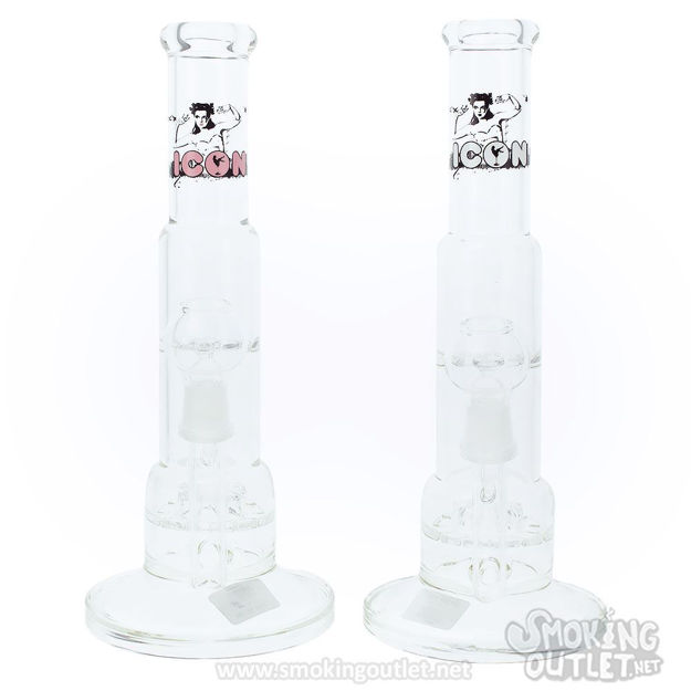 Picture of Double Perky Pretty Water Pipe by Diamond Glass