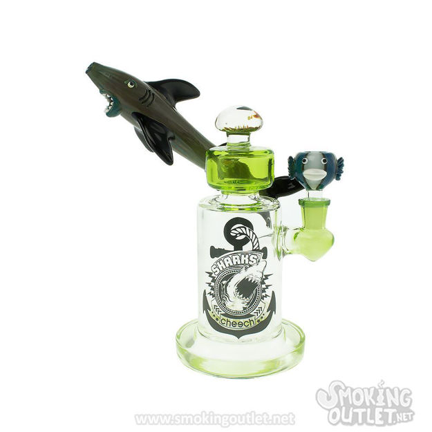 Shark Attack Water Pipe By Cheech Glass