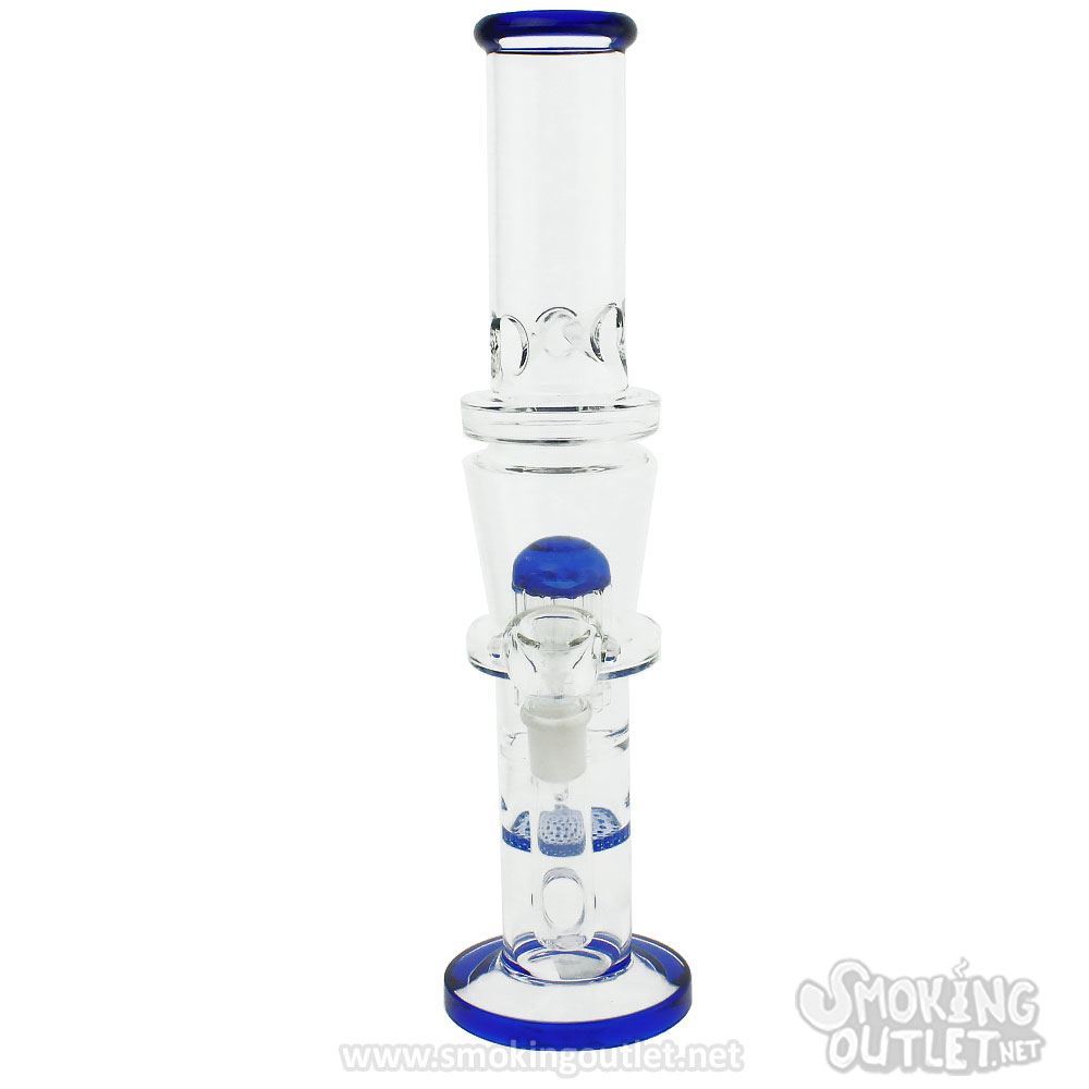 Honeycomb And 8 Arm Tree Perc Double Chamber Bong Smoking Outlet 5320