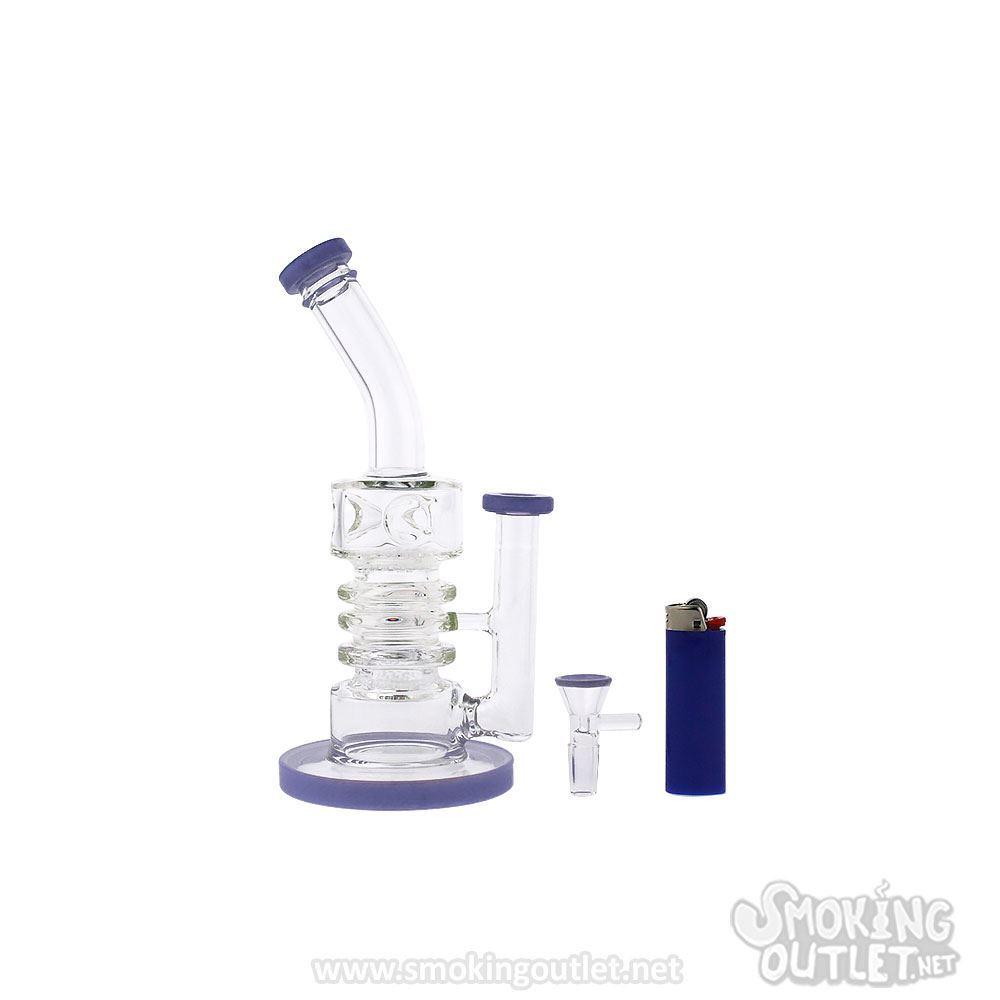 Glass Ripple Effect Water Pipe | Smoking Outlet