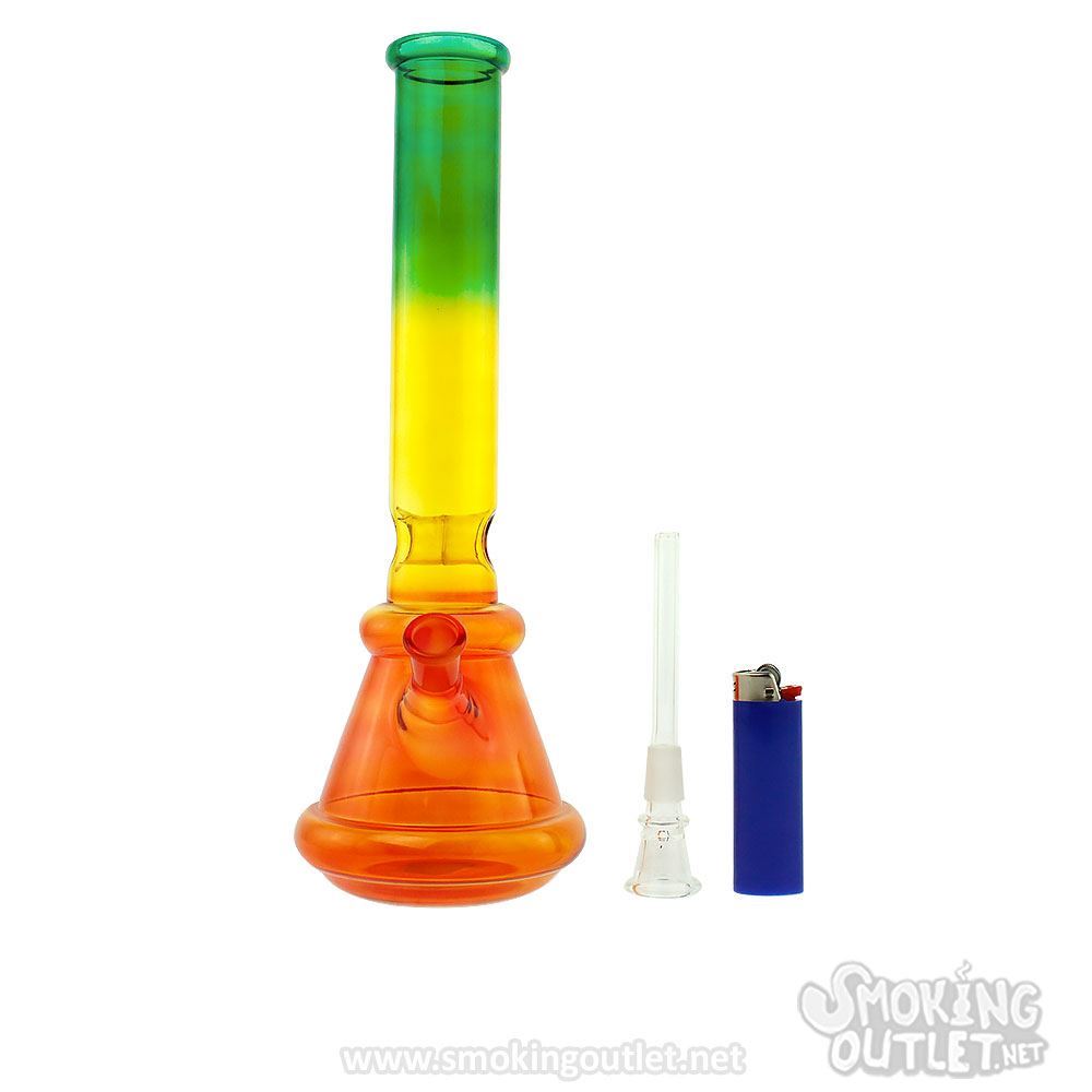 Clean Cut Rasta Beaker Bong Smoking Outlet