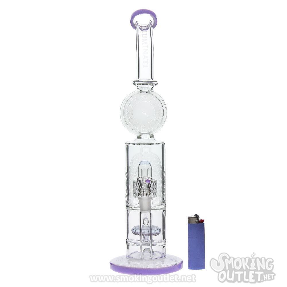 Grandfather Clock Water Pipe by Illuminati Glass Smoking Outlet
