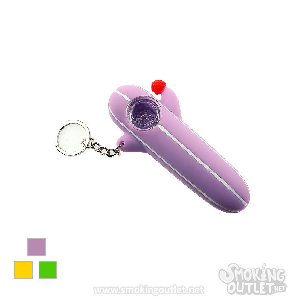 Cactus Silicone Keychain Pipe Smoking Outlet