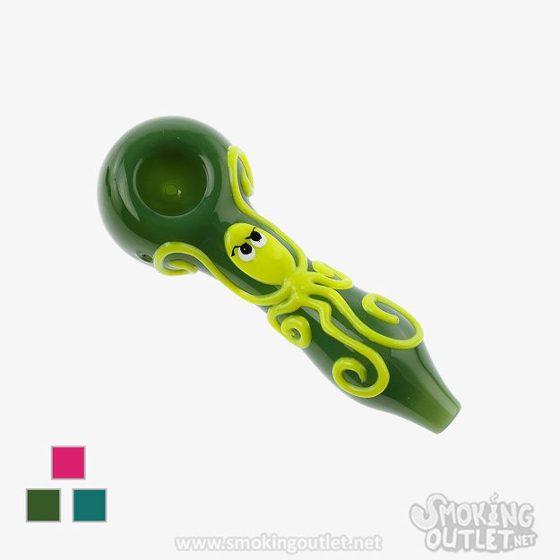 Octo-Glow Glass Spoon Pipe