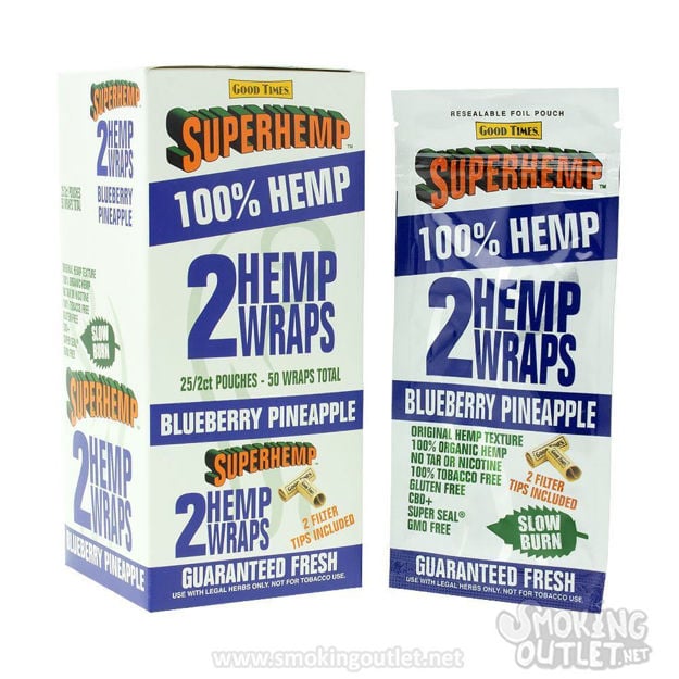 SuperHemp 100% Hemp Wraps - Blueberry Pineapple