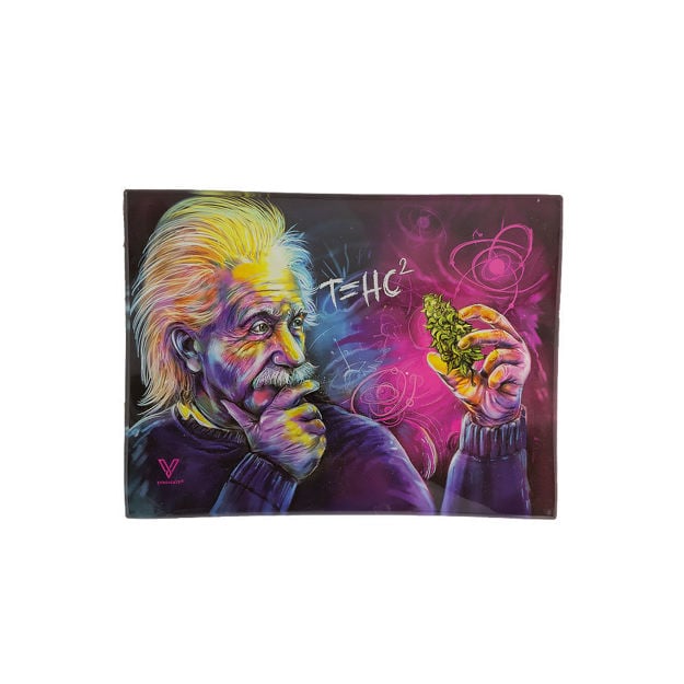 T=HC Einstein Glass Rolling Tray by V Syndicate