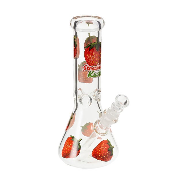 Strawberry Kush – 7mm Glass Beaker Bong