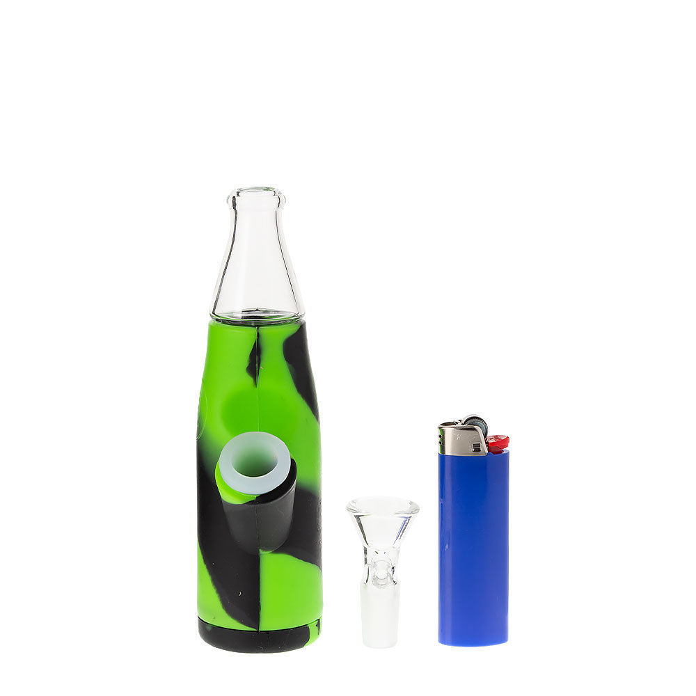 Sake Bottle 6" Silicone Hybrid Mini Bong Smoking Outlet