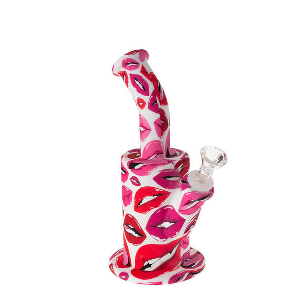 Read My Lips – 8" Pink Silicone Bong