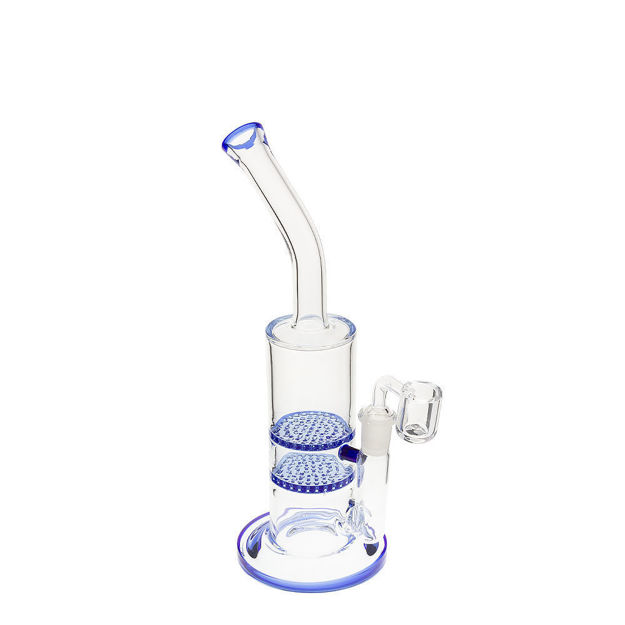 Stacked Honeycomb Perc Glass Dab Rig