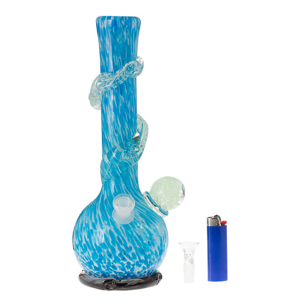 Aurora Glow 9mm Soft Glass Bong Water Pipes, Bongs, Dab Rigs