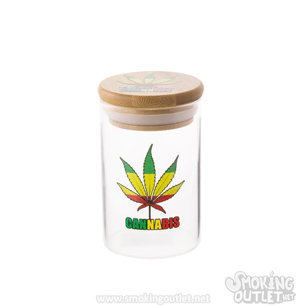 420 – Large Glass & Bamboo Stash Jar | Smoking Outlet