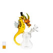 7” Dragon water pipe with recycler and amber dragon mouthpiece.