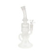 10" Frosted water pipe with ornate etching, internal recycler, and matrix perc.