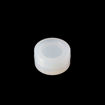 Translucent white silicone concentrate container.