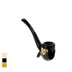 Black sherlock pipe with gold Diamond Glass logos.