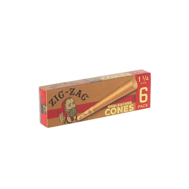 Zig-Zag Unbleached Cones 1 1/4 size
