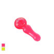 Neon pink glycerin-filled spoon pipe