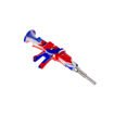 Silicone 14mm joint gun nectar collector. USA colors.