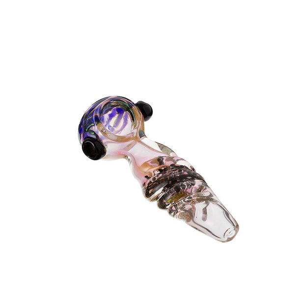 5" Twisted fumed glass spoon pipe