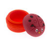 Red ladybug silicone concentrate container with red base