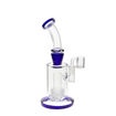 9" Dab rig with matrix perc and blue accents.
