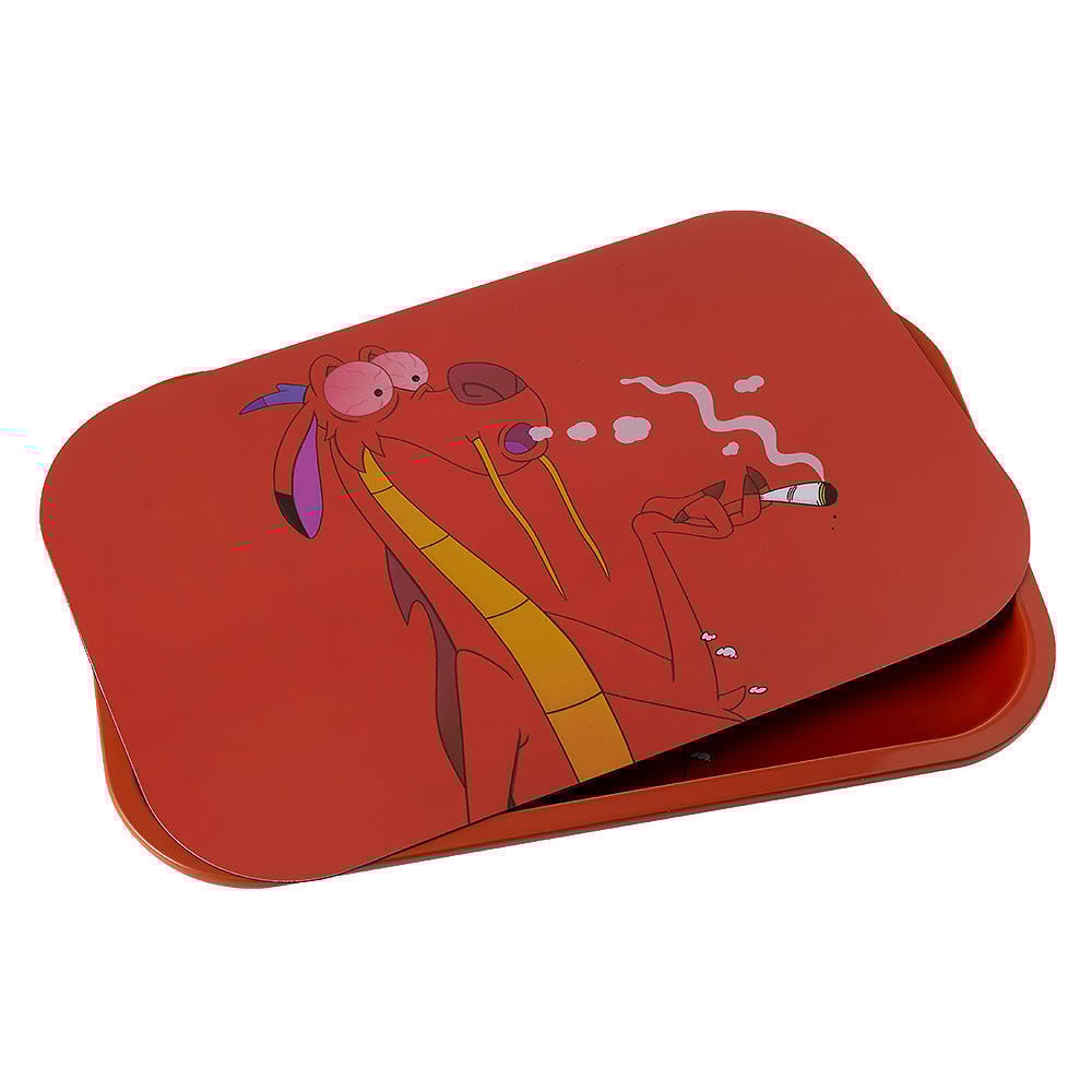 Large Cartoons Rolling Tray With Lid Smoking Outlet