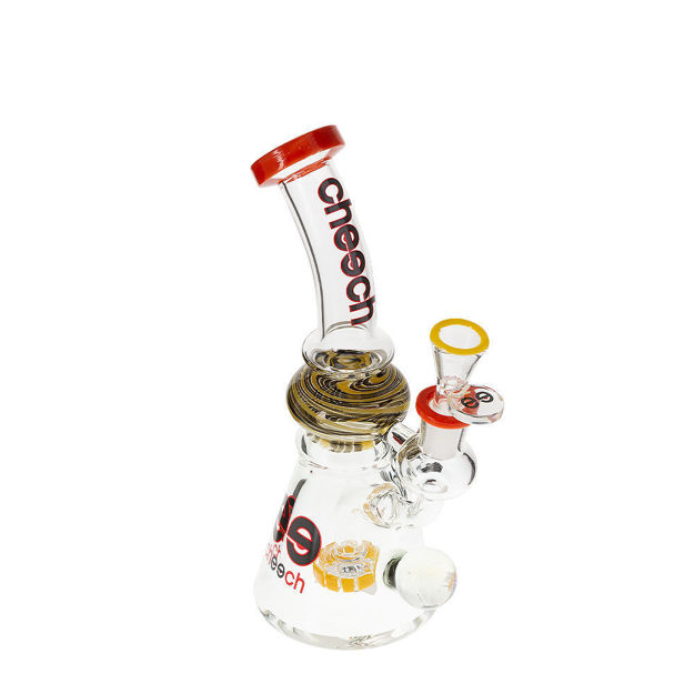 Cheech glass 9" water pipe with showerhead perc and iridescent marble.
