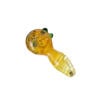 Yellow gold glass spoon pipe