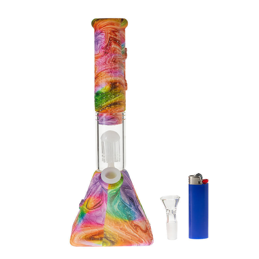 Prized Pyramid Silicone Hybrid Beaker Bong Smoking Outlet