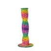 10" Rainbow print silicone bong. Back view.