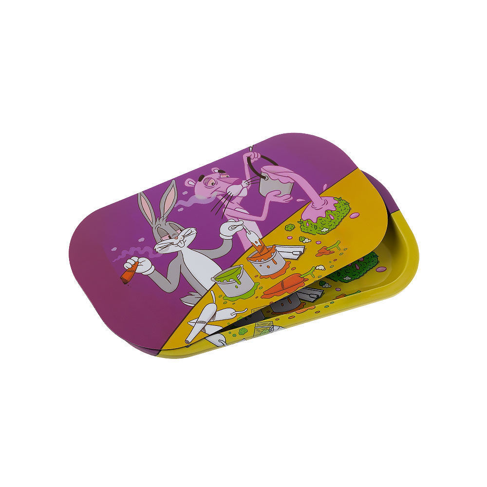 Small Cartoons Rolling Tray With Lid Smoking Outlet