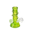 7" Lime green glow-in-the-dark soft glass bong