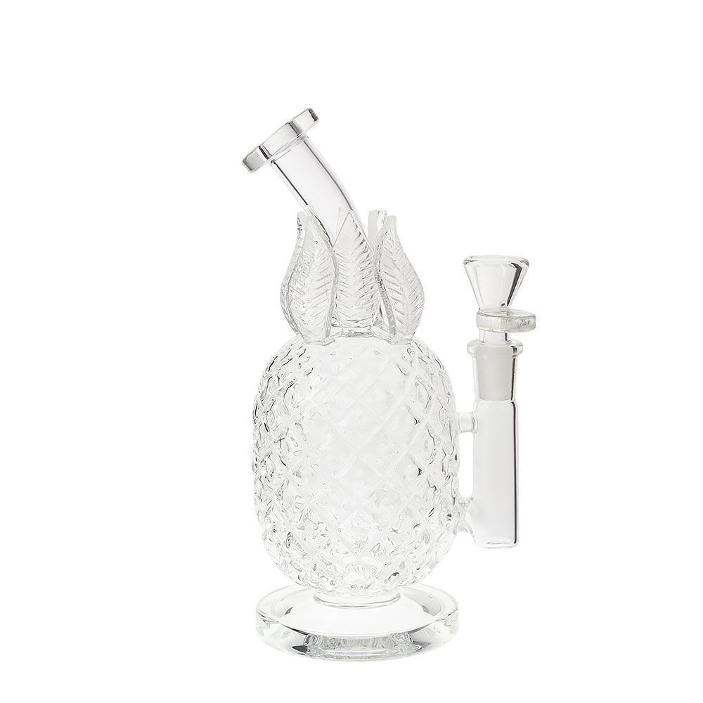 Pineapple Paradise 8" Clear Glass Bong Smoking Outlet