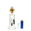 Icon Glass banana fruit bong with showerhead perc. Front view.