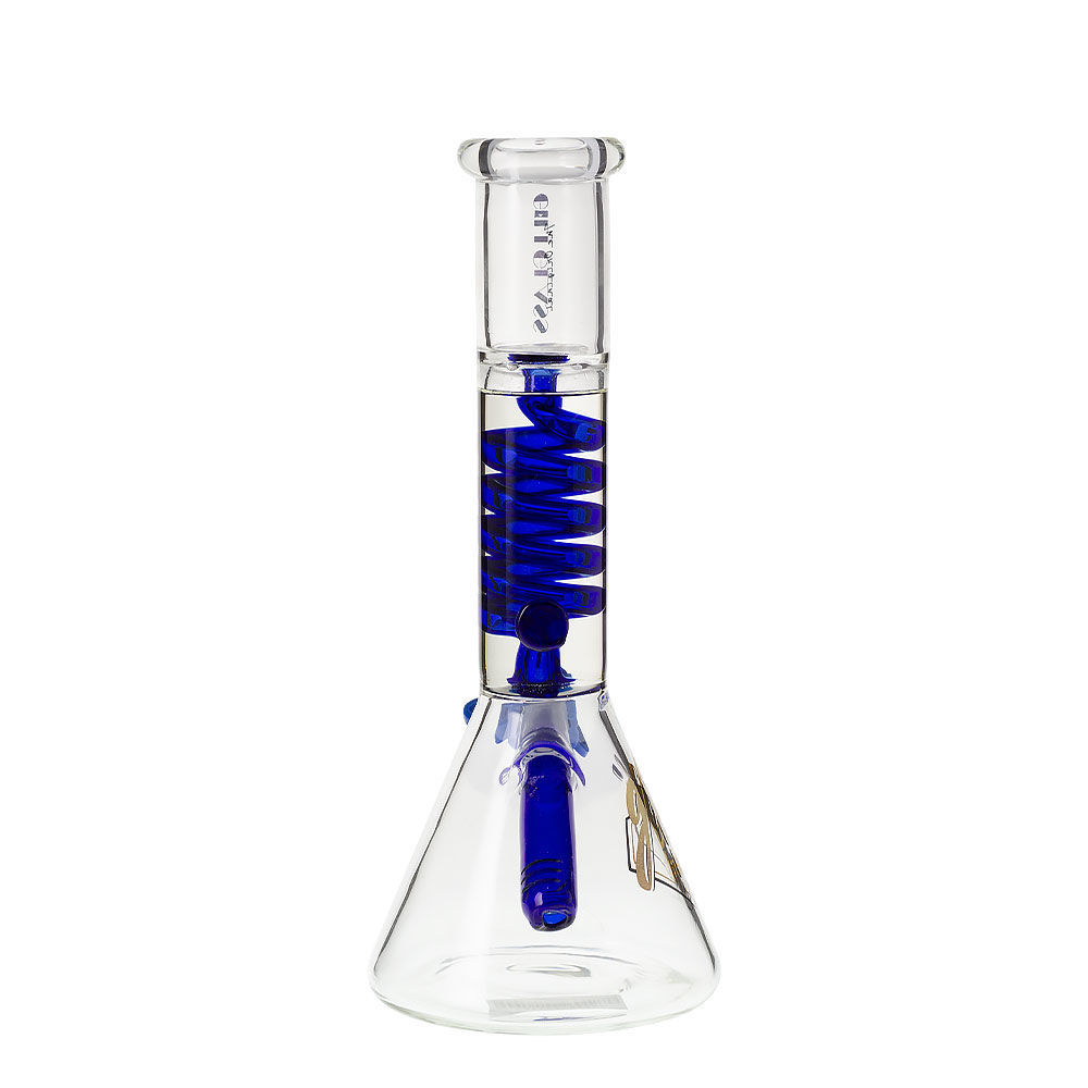 Gili Glass 9" Glycerin Coil Beaker Bong Smoking Outlet