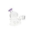 4" Ball chamber dab rig w/ inline perc & purple accent