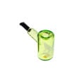 Lime Green Diamond Glass sherlock pipe with white design