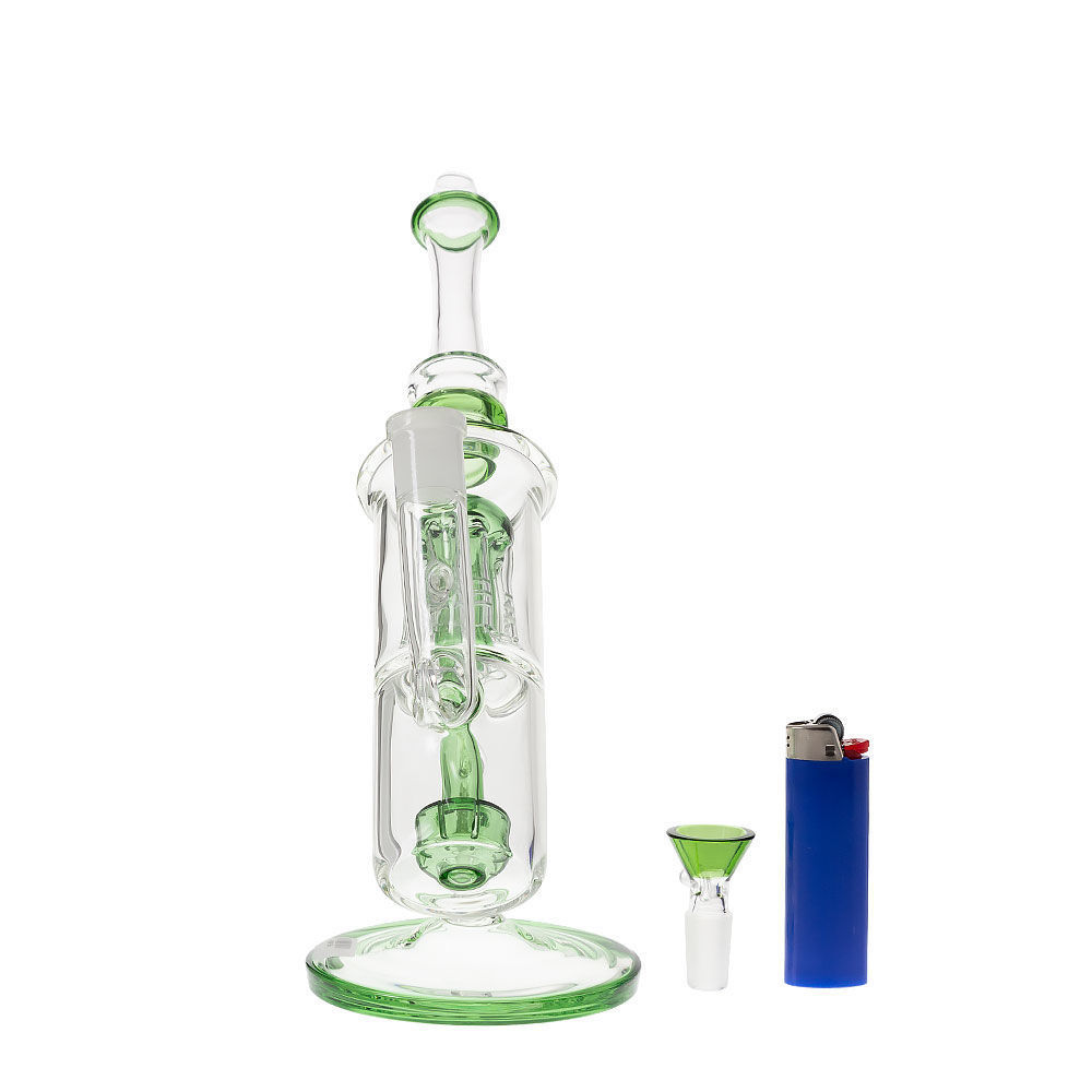 The Telescopic DoublePerc Showerhead Bong Smoking Outlet