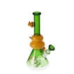 Green 9" Gili Glass beaker bong w/ ducks & showerhead perc