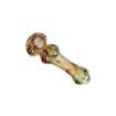 Colorful Double Bowl Spoon Pipe w/ green stem